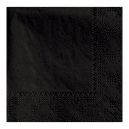 Hoffmaster 4.75" Regal Embossed Black Beverage Napkins 1000 PK 180313